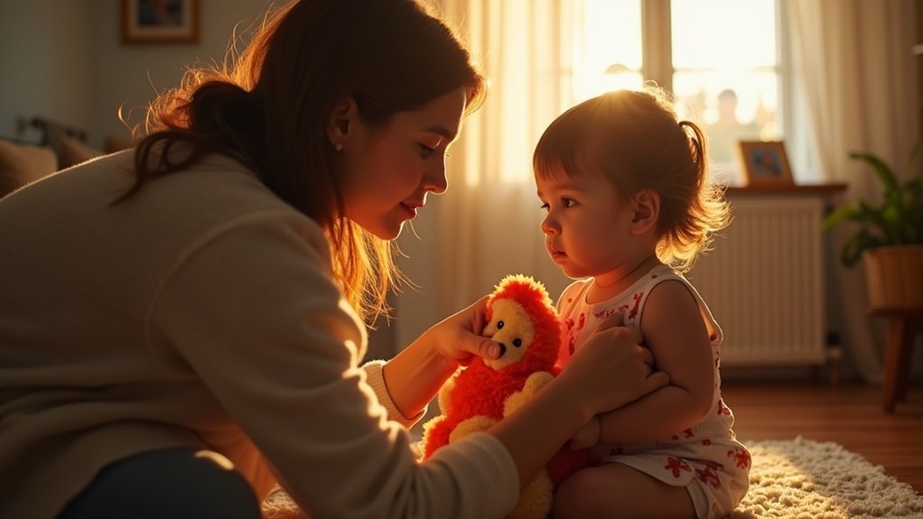 comfort and reassure child