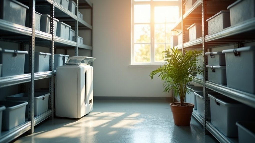 dehumidify storage spaces effectively