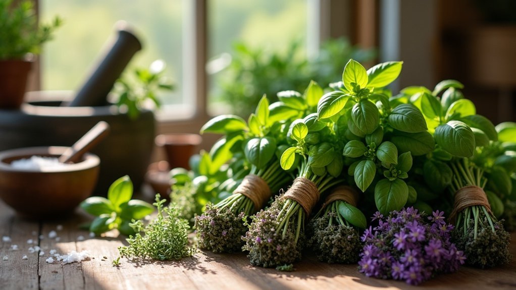 drying herbs for storage