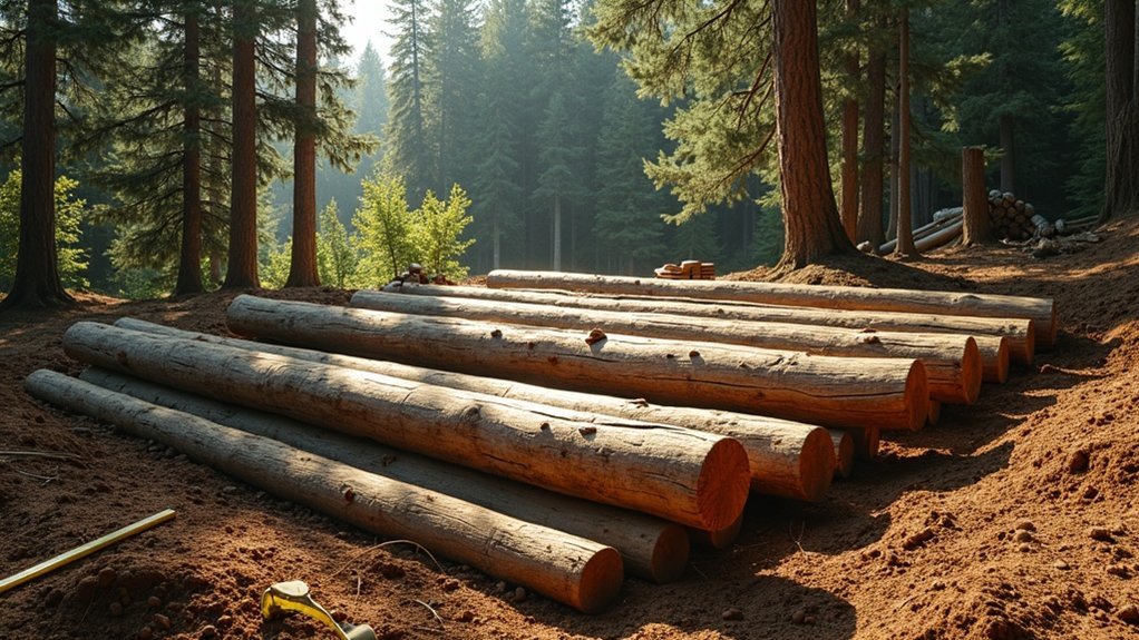 log cabin foundation construction